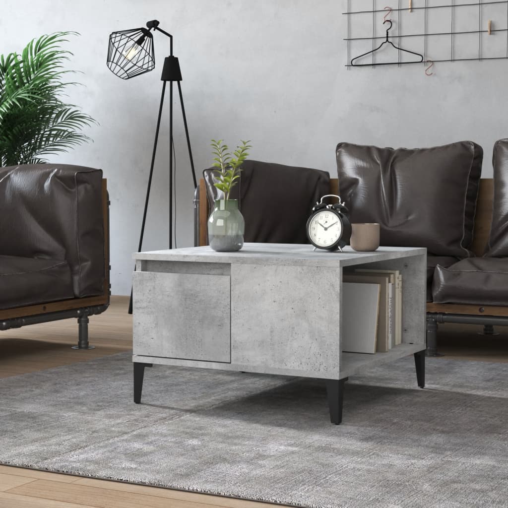 Coffee Table Concrete Grey 55x55x36.5 cm Engineered Wood - Newstart Furniture