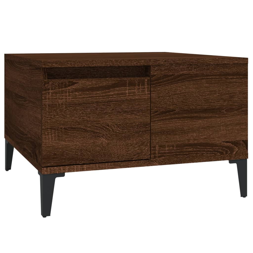 Coffee Table Brown Oak 55x55x36.5 cm Engineered Wood - Newstart Furniture
