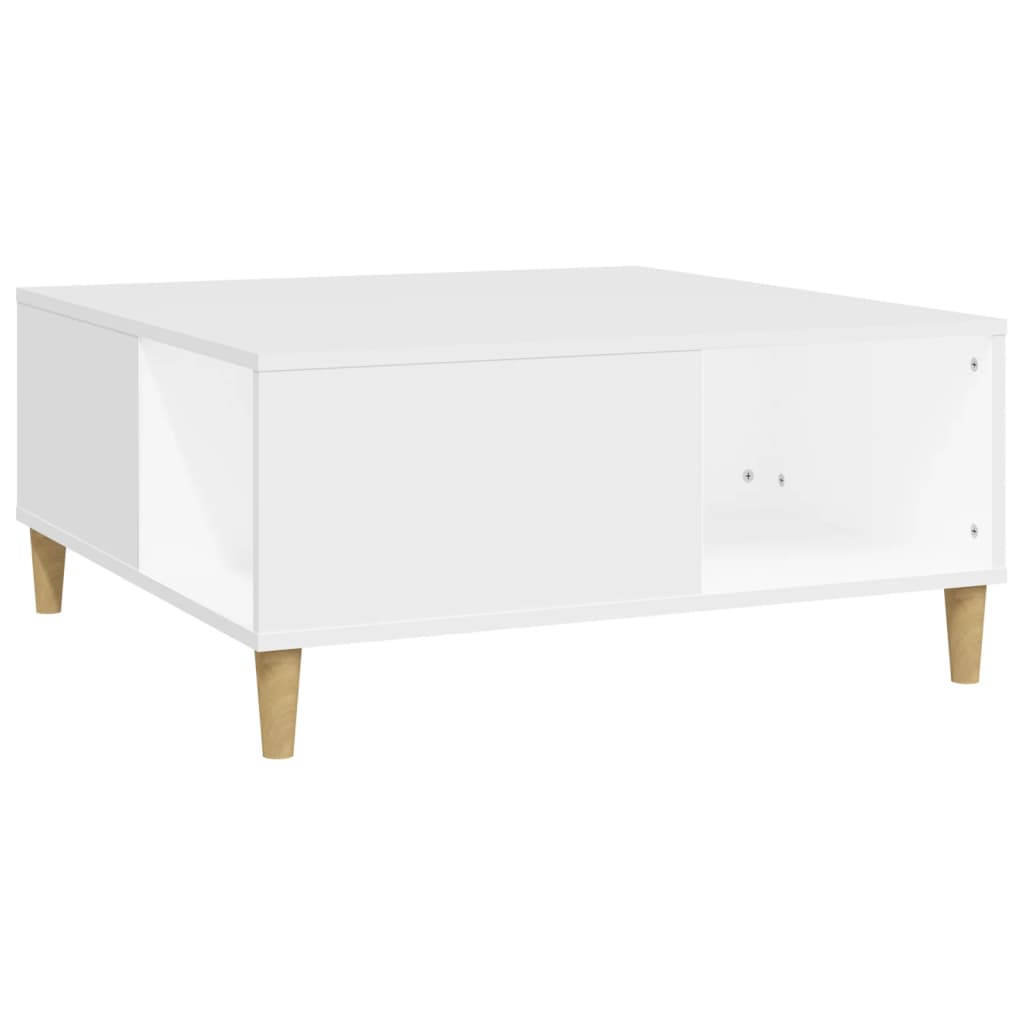 Coffee Table White 80x80x36.5 cm Engineered Wood - Newstart Furniture