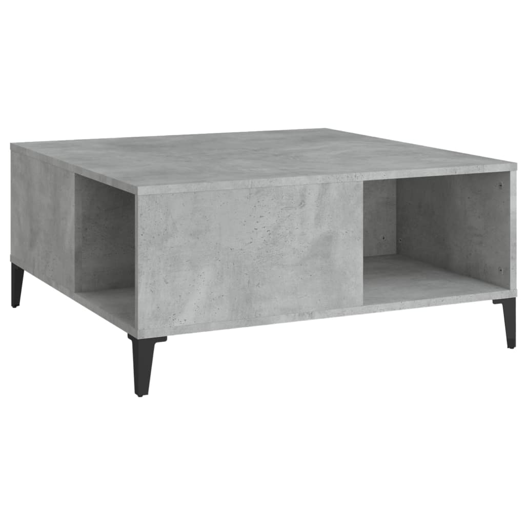 Coffee Table Concrete Grey 80x80x36.5 cm Engineered Wood - Newstart Furniture