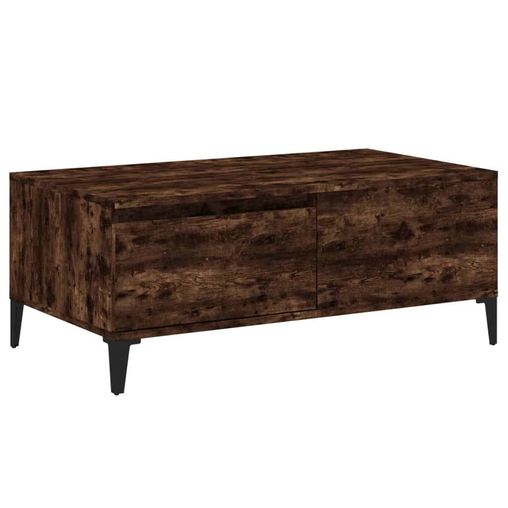 Coffee Table Smoked Oak 90x50x36.5 cm Engineered Wood - Newstart Furniture
