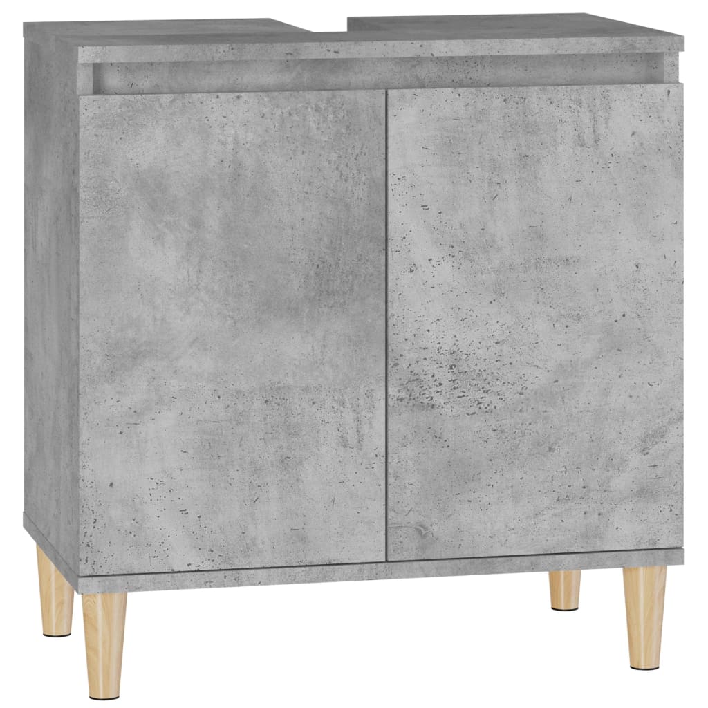 Sink Cabinet Concrete Grey 58x33x60 cm Engineered Wood - Newstart Furniture