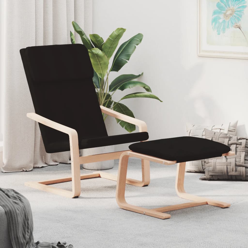 Relaxing Chair Black Fabric - Newstart Furniture