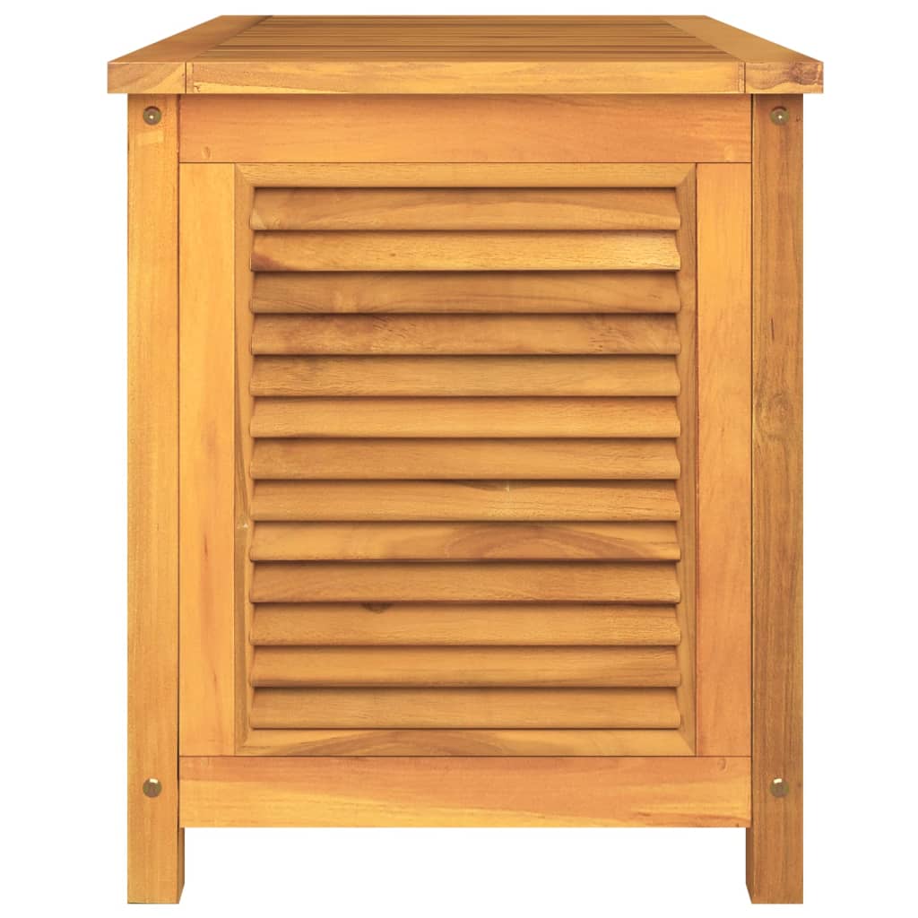 Garden Storage Box with Bag 90x50x58 cm Solid Wood Teak - Newstart Furniture