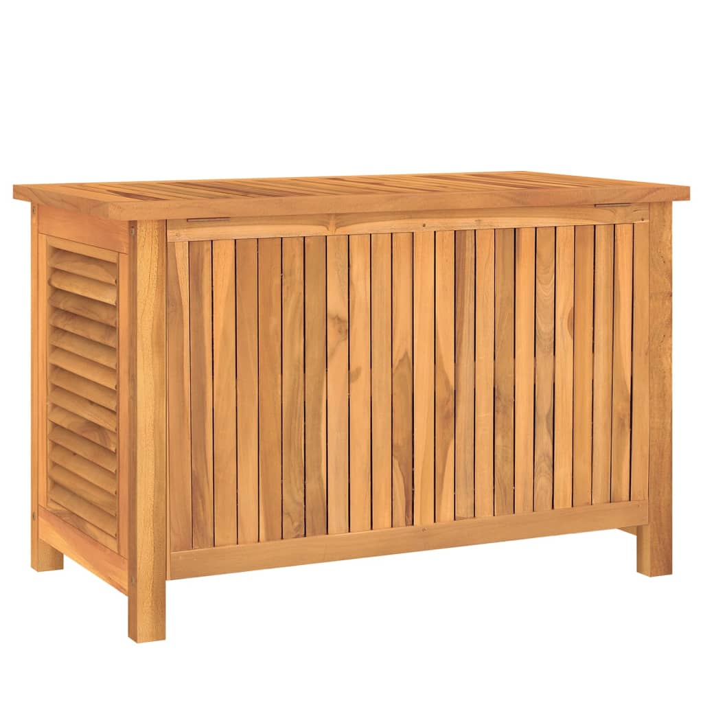 Garden Storage Box with Bag 90x50x58 cm Solid Wood Teak - Newstart Furniture