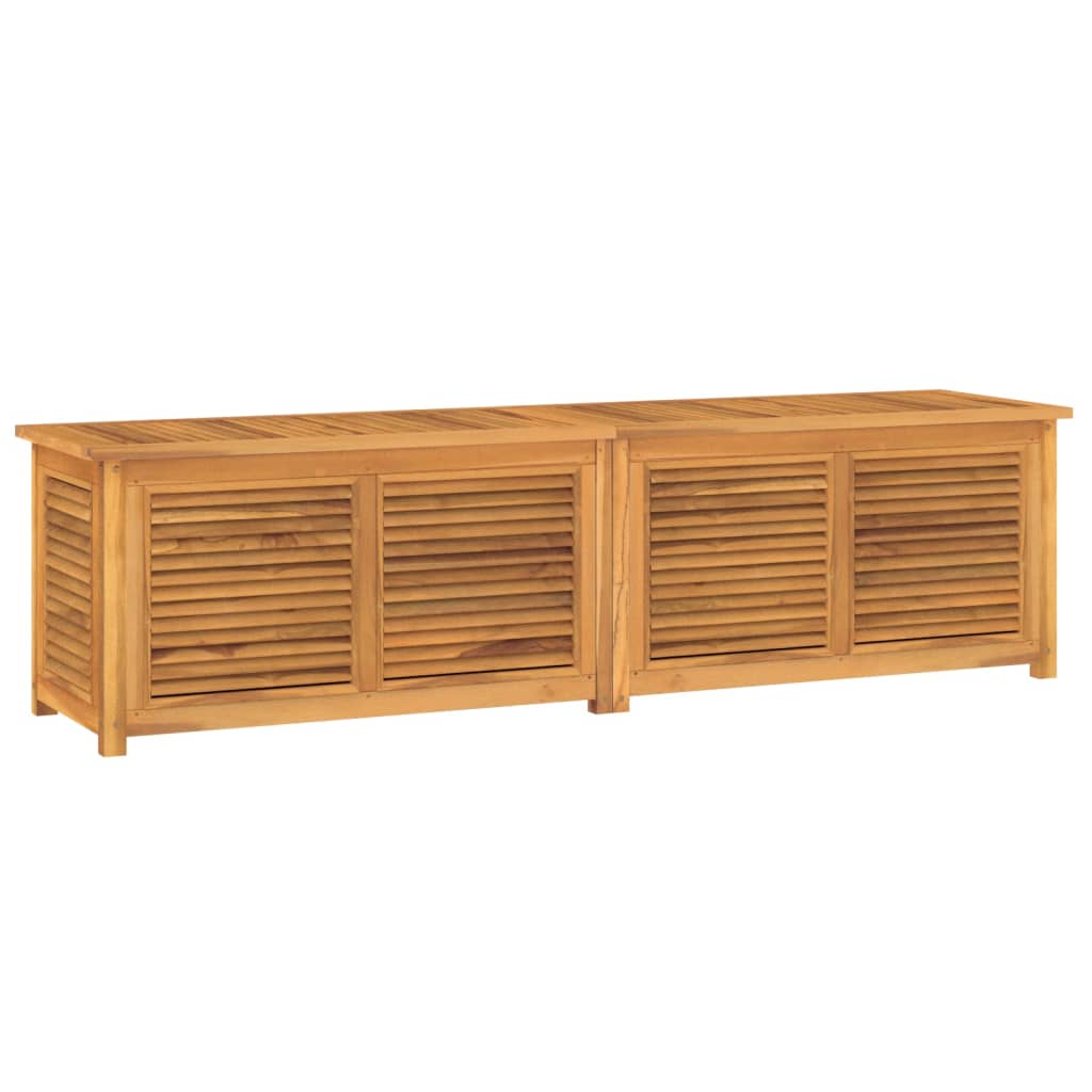 Garden Storage Box with Bag 200x50x53 cm Solid Wood Teak - Newstart Furniture