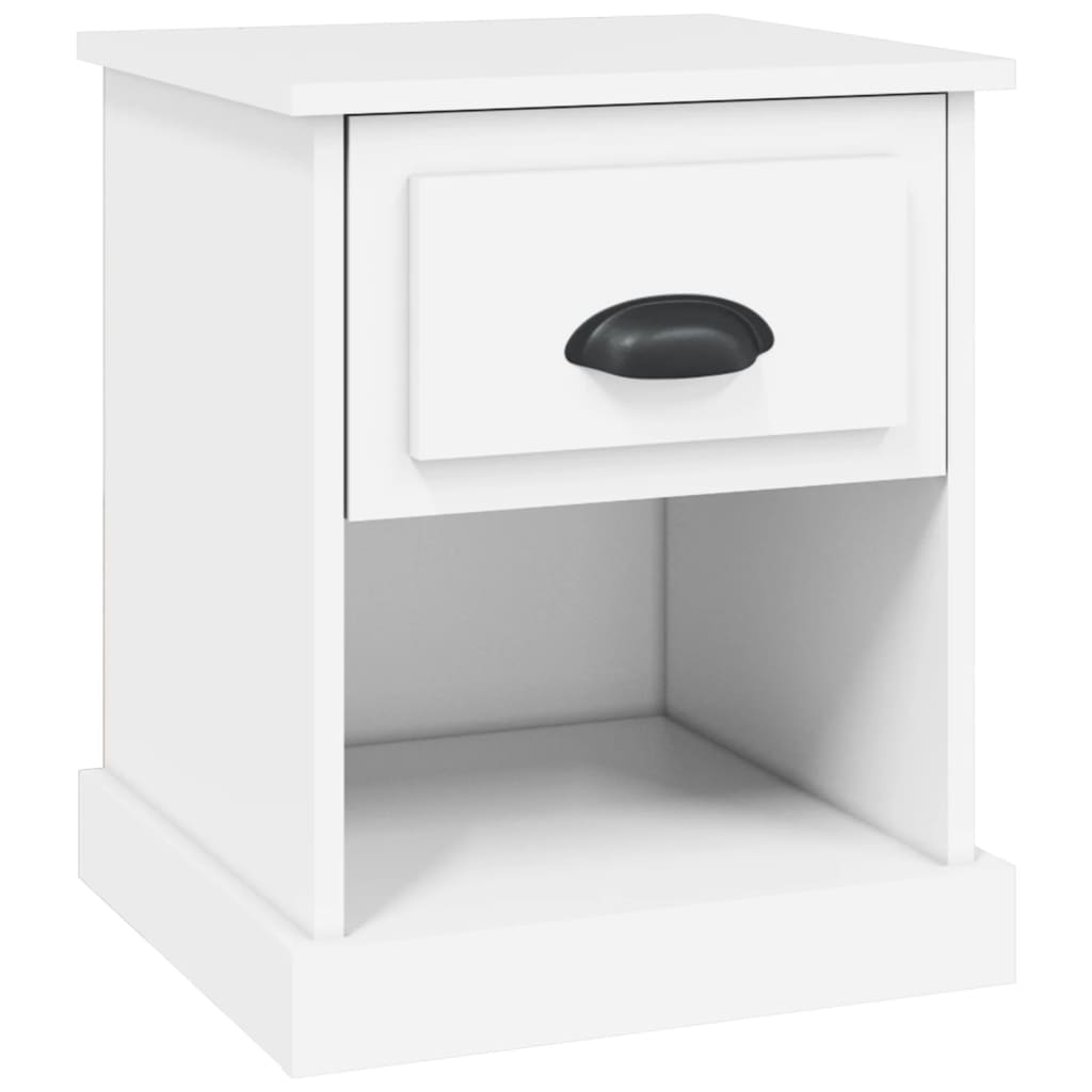 Bedside Cabinet White 39x39x47.5 cm Engineered Wood - Newstart Furniture