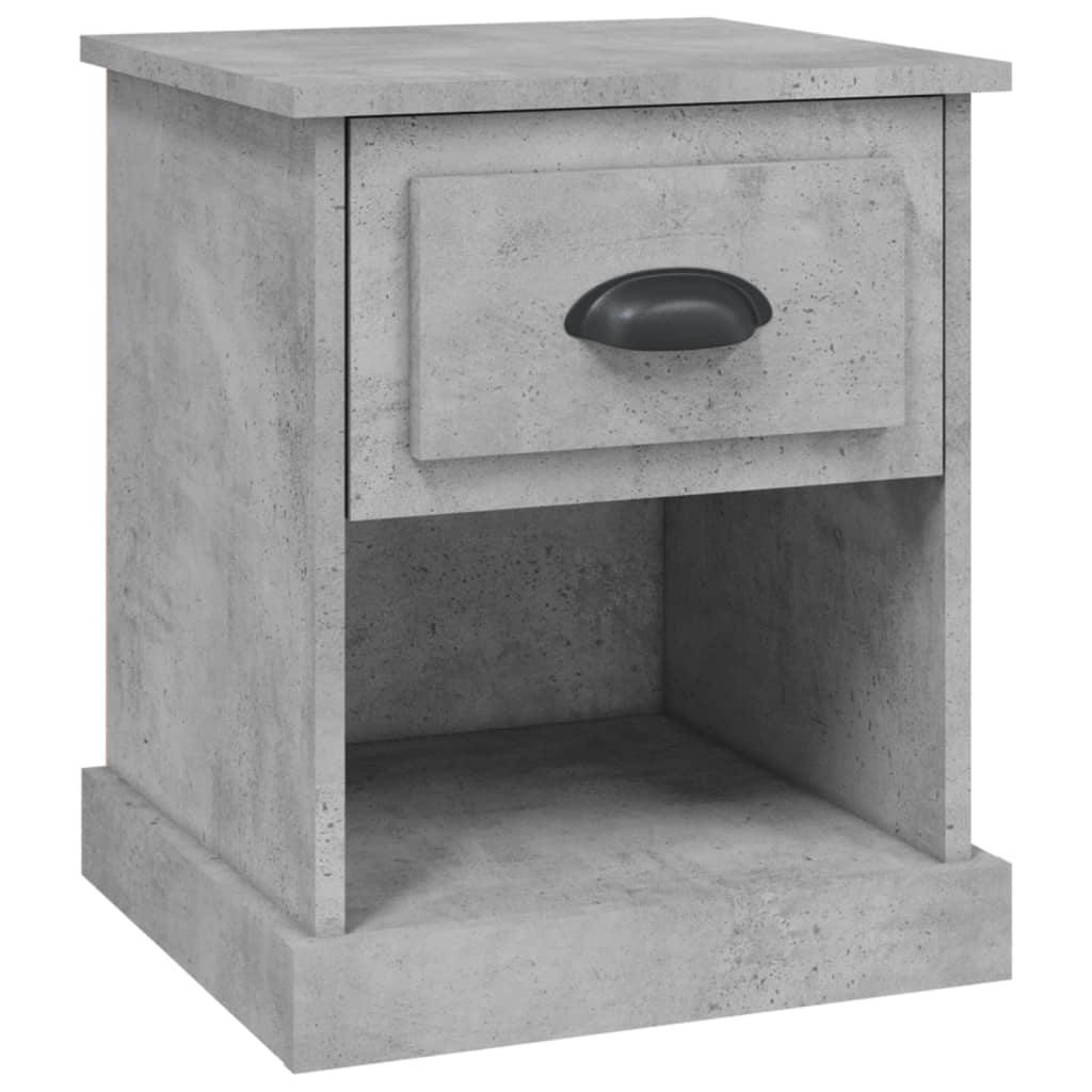 Bedside Cabinet Concrete Grey 39x39x47.5 cm Engineered Wood