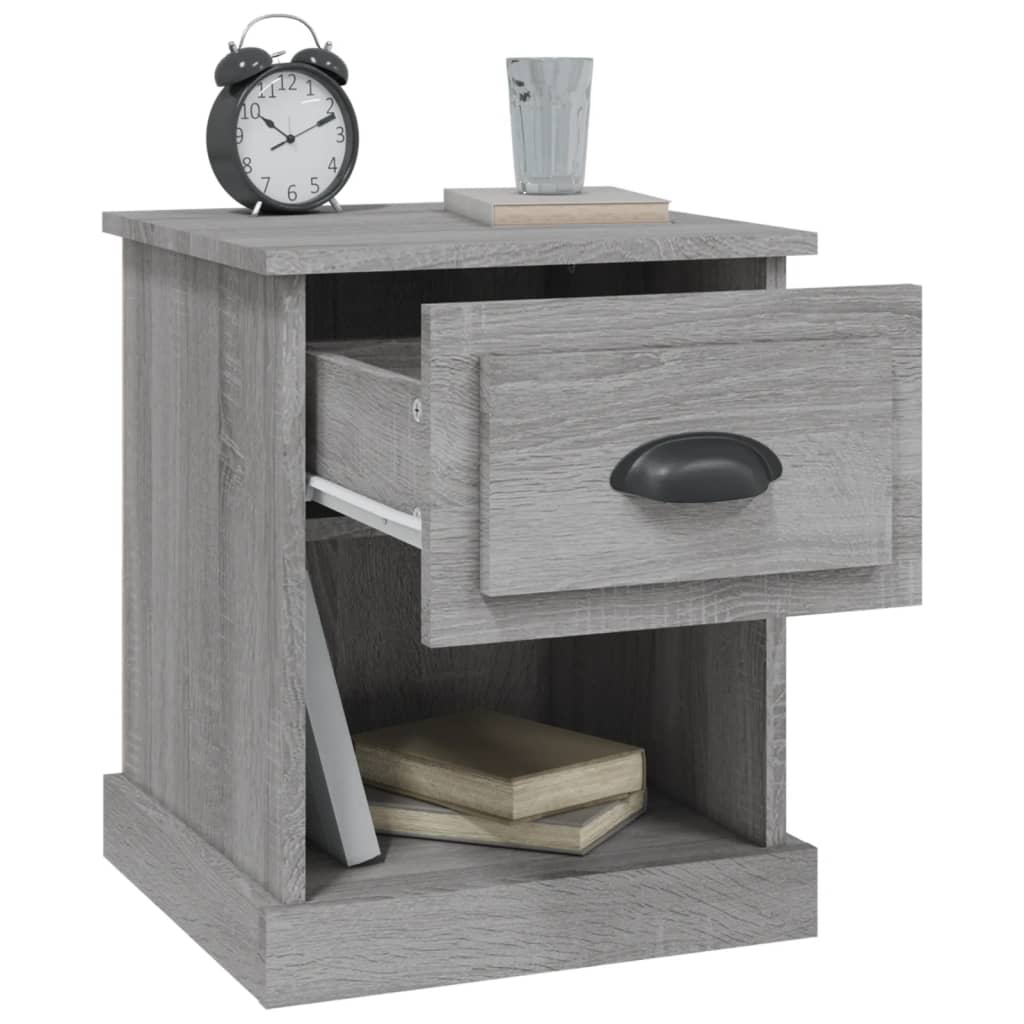 Bedside Cabinets 2 pcs Grey Sonoma 39x39x47.5 cm Engineered Wood - Newstart Furniture