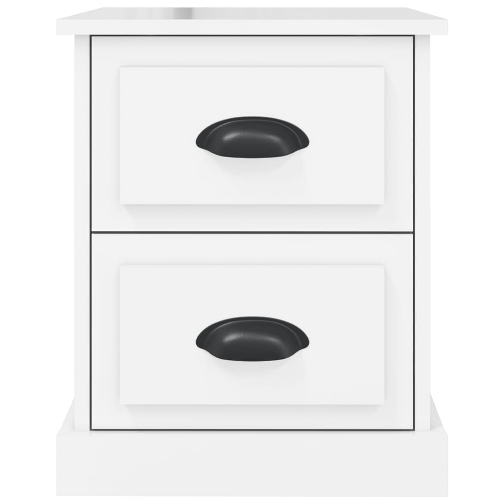 Bedside Cabinet High Gloss White 39x39x47.5 cm Engineered Wood - Newstart Furniture