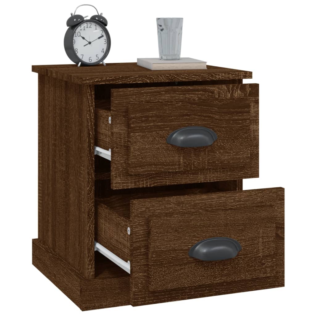Bedside Cabinet Brown Oak 39x39x47.5 cm Engineered Wood - Newstart Furniture