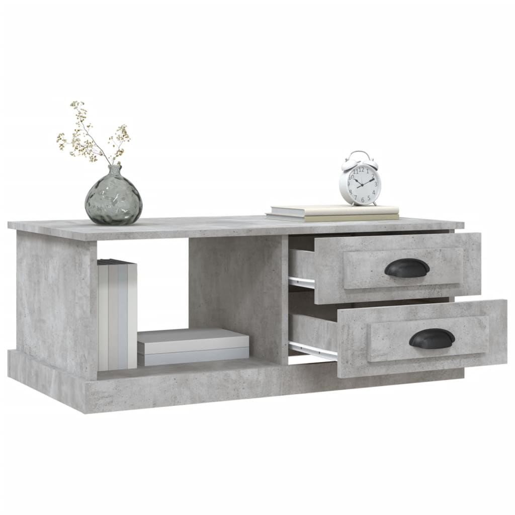 Coffee Table Concrete Grey 90x50x35 cm Engineered Wood - Newstart Furniture