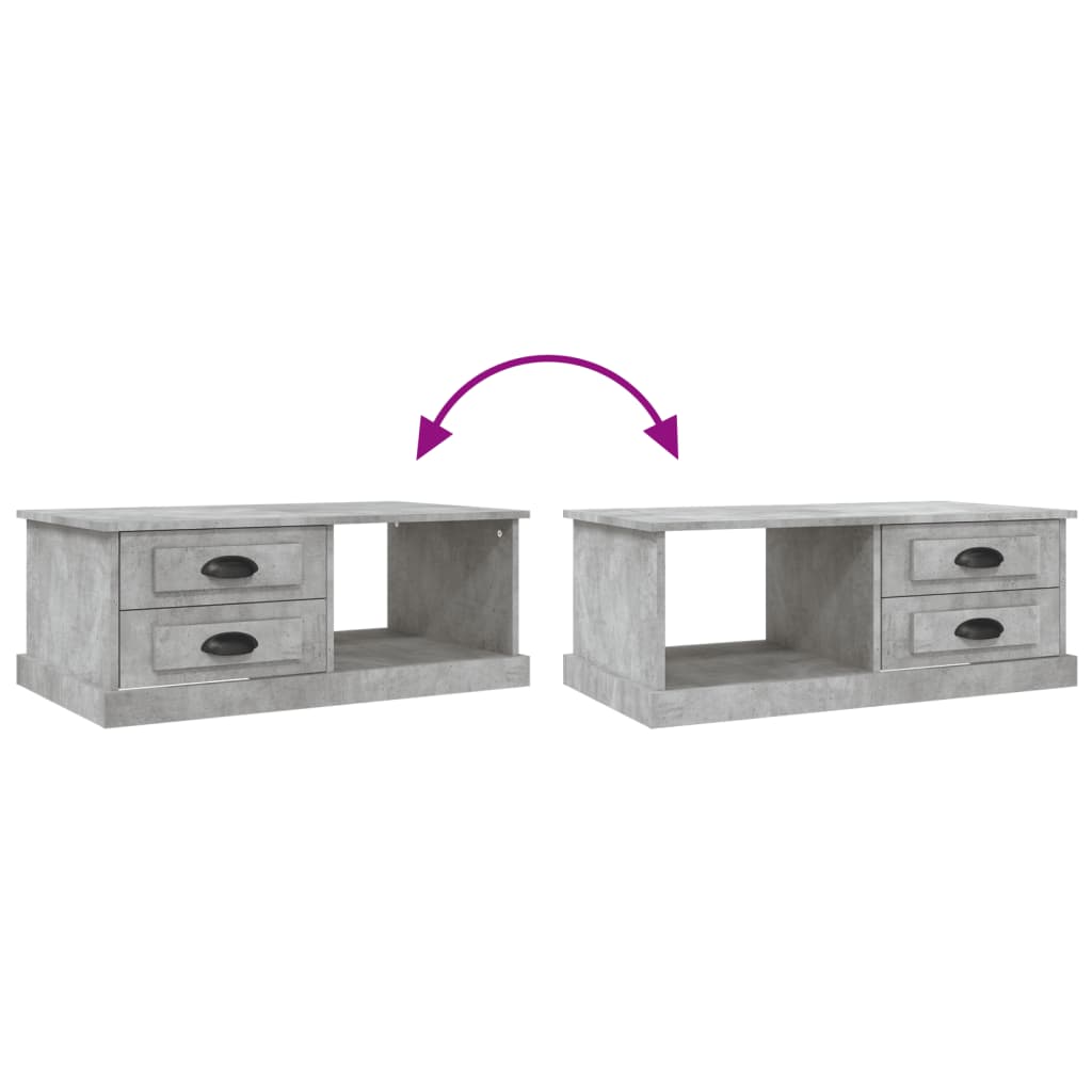 Coffee Table Concrete Grey 90x50x35 cm Engineered Wood - Newstart Furniture