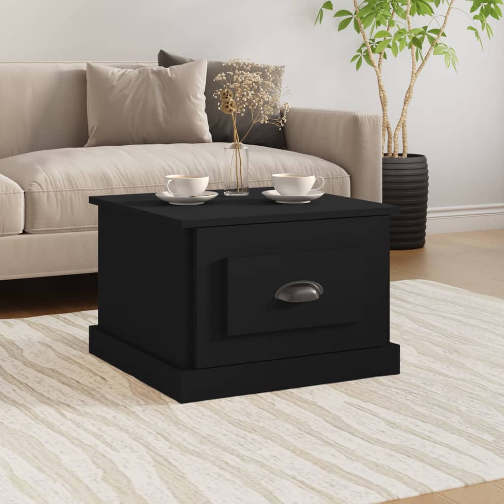 Coffee Table Black 50x50x35 cm Engineered Wood - Newstart Furniture