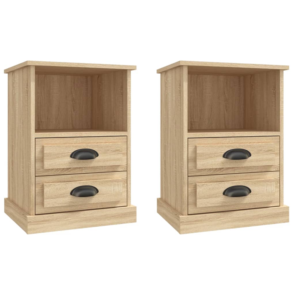 Bedside Cabinets 2 pcs Sonoma Oak 43x36x60 cm - Newstart Furniture