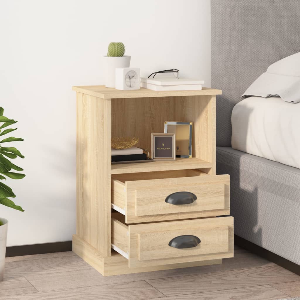 Bedside Cabinets 2 pcs Sonoma Oak 43x36x60 cm - Newstart Furniture