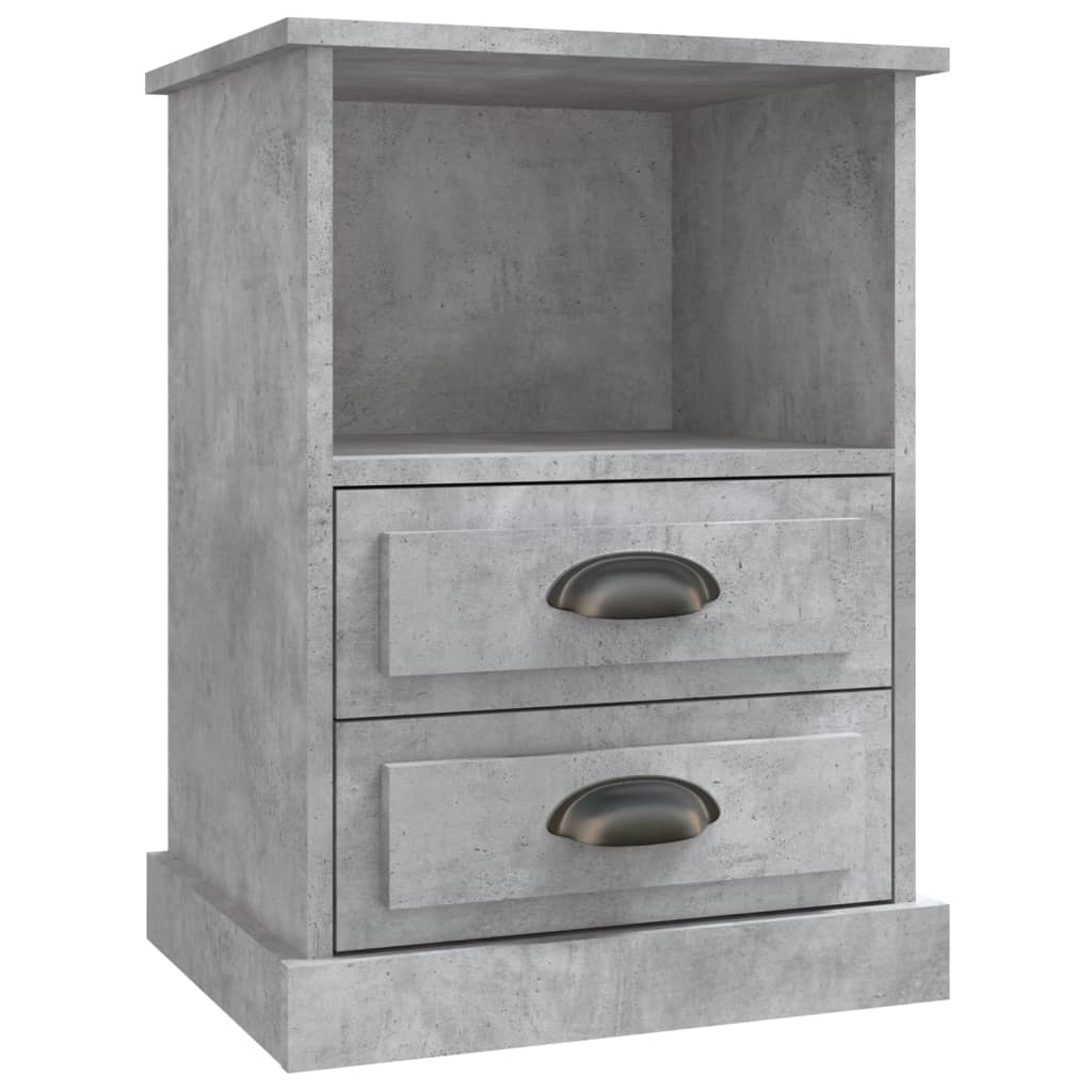 Bedside Cabinet Concrete Grey 43x36x60 cm - Newstart Furniture