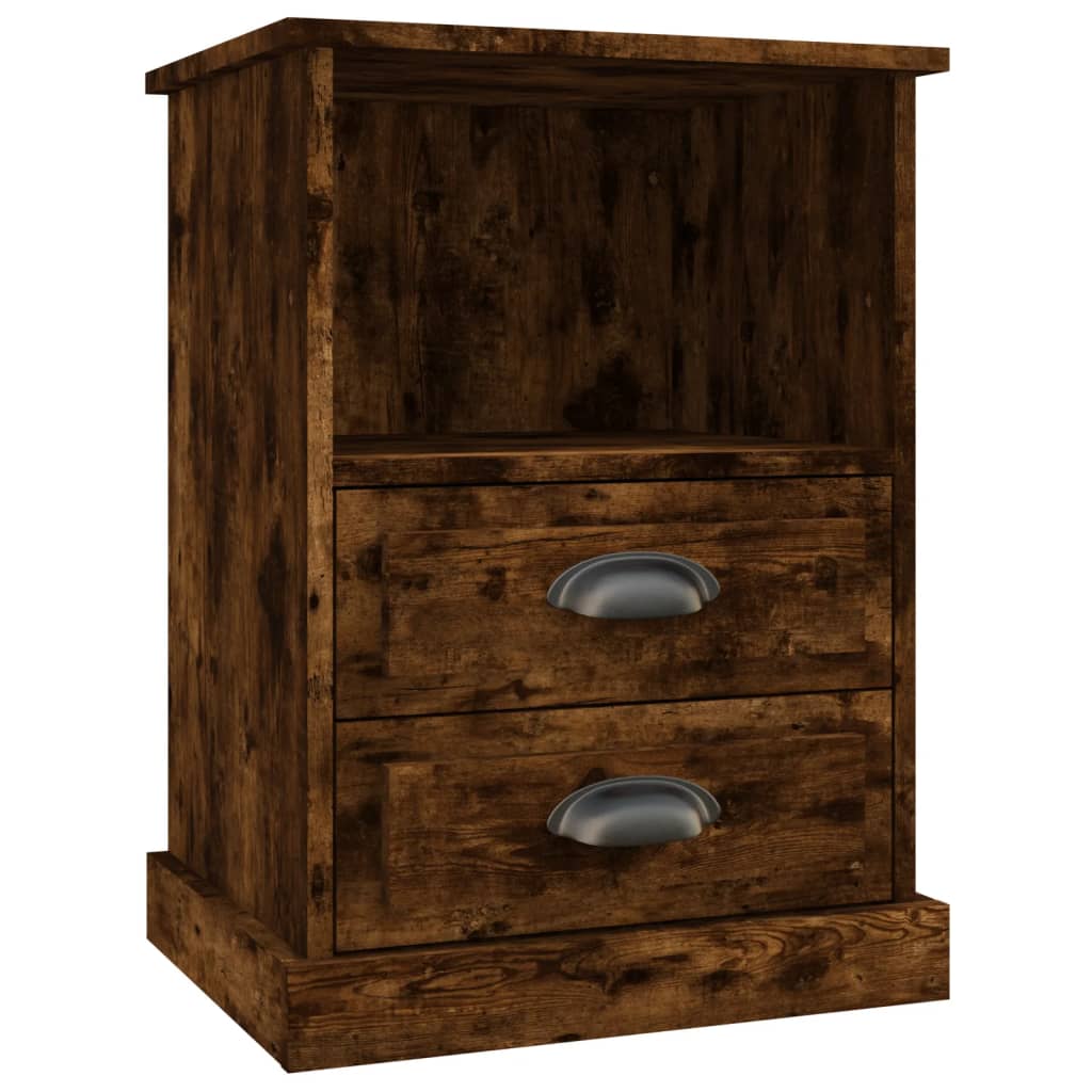 Bedside Cabinet Smoked Oak 43x36x60 cm - Newstart Furniture