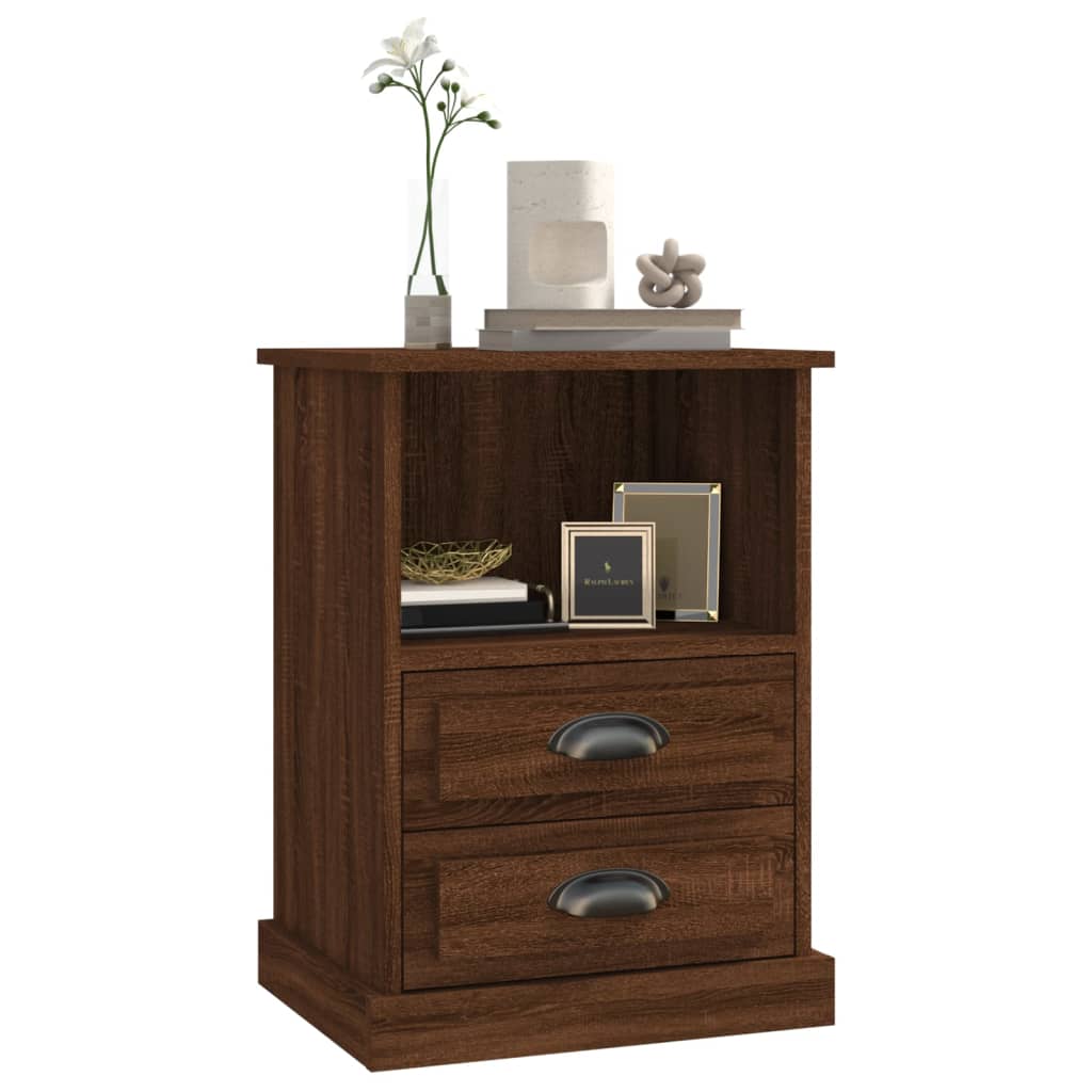 Bedside Cabinets 2 pcs Brown Oak 43x36x60 cm - Newstart Furniture