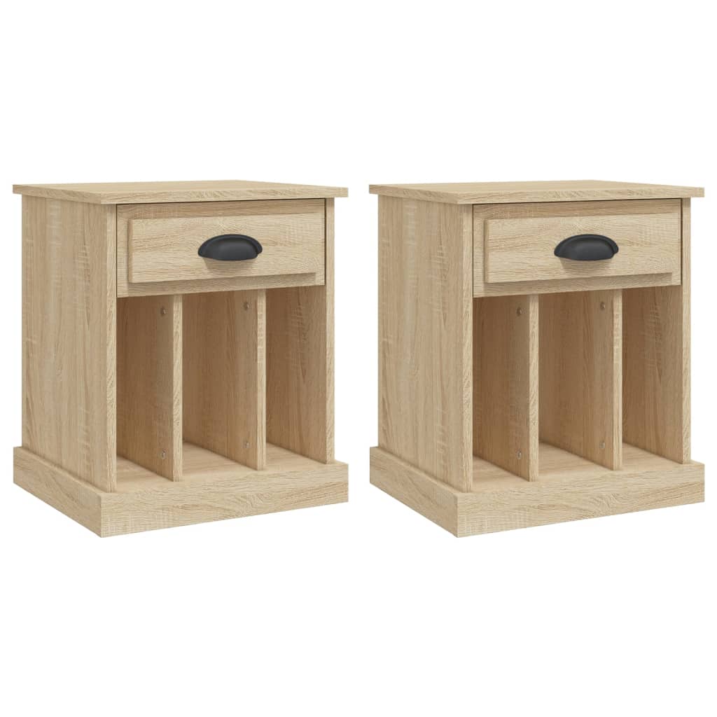 Bedside Cabinets 2 pcs Sonoma Oak 43x36x50 cm - Newstart Furniture