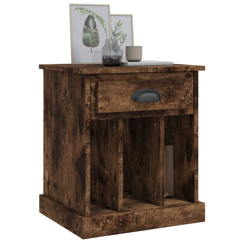 Bedside Cabinets 2 pcs Smoked Oak 43x36x50 cm - Newstart Furniture