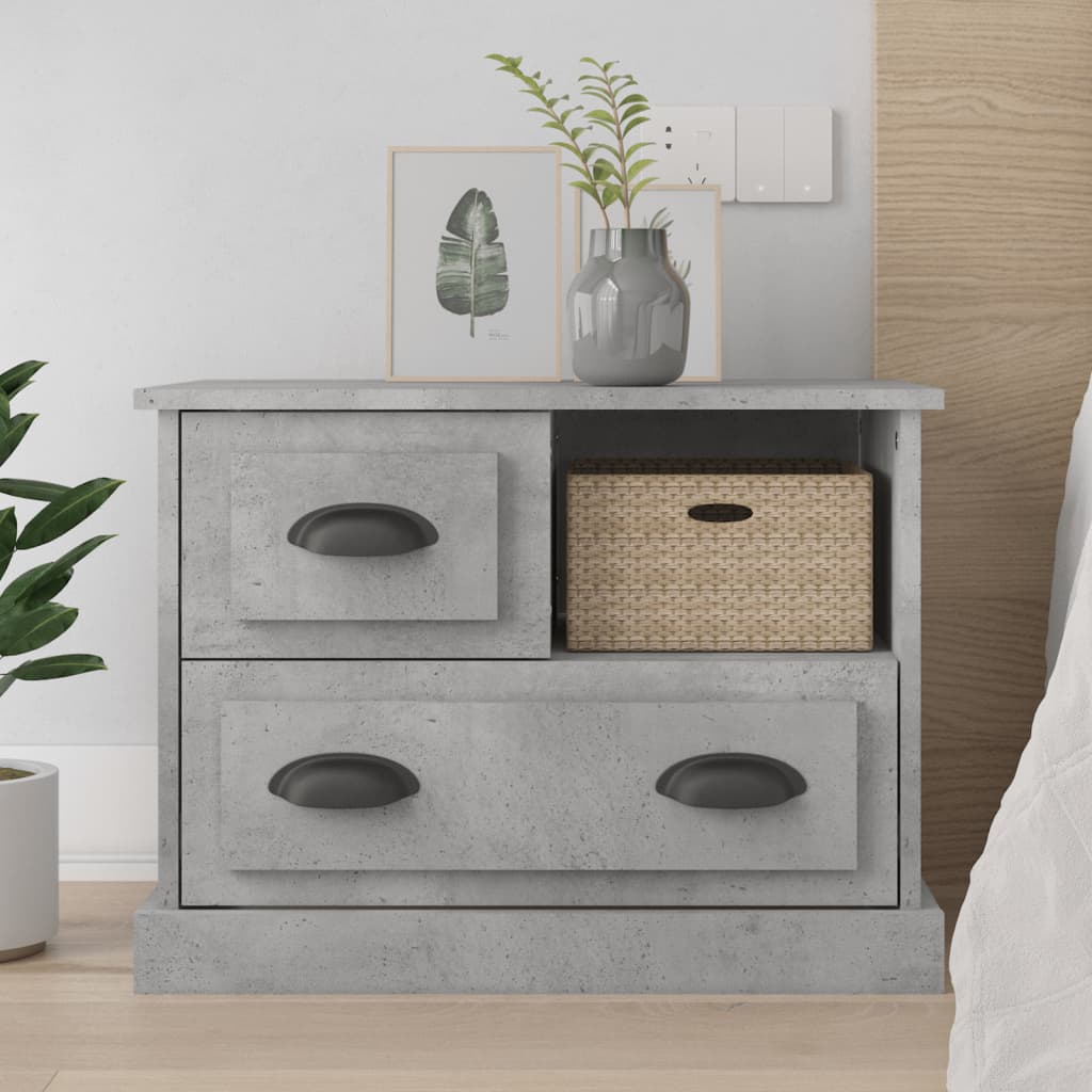 Bedside Cabinet Concrete Grey 60x39x45 cm - Newstart Furniture