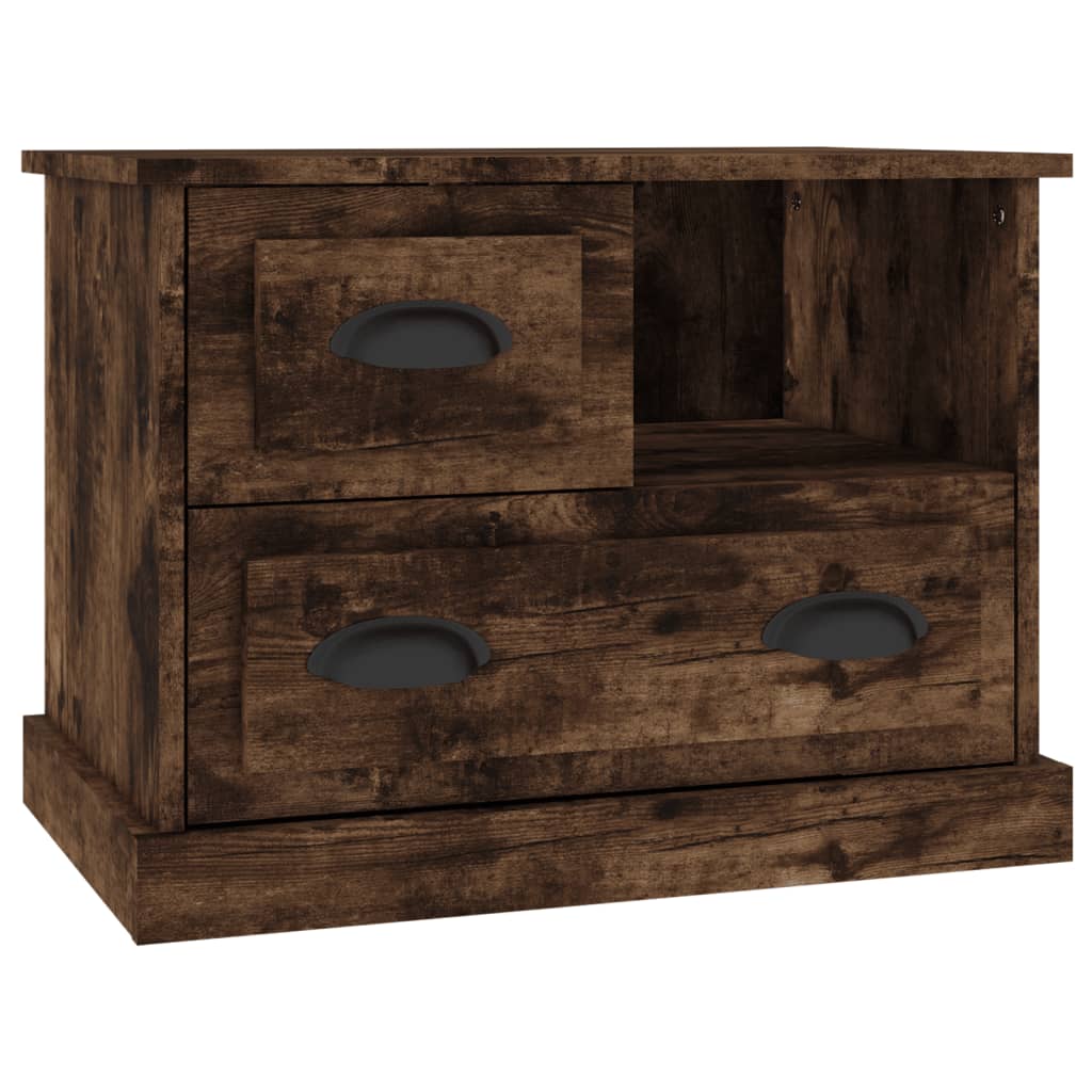 Bedside Cabinet Smoked Oak 60x39x45 cm - Newstart Furniture