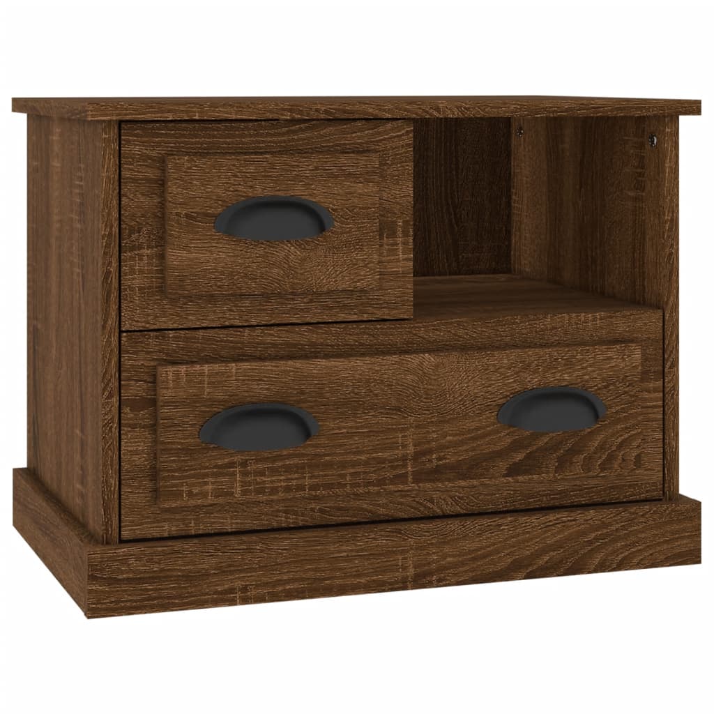 Bedside Cabinet Brown Oak 60x39x45 cm - Newstart Furniture