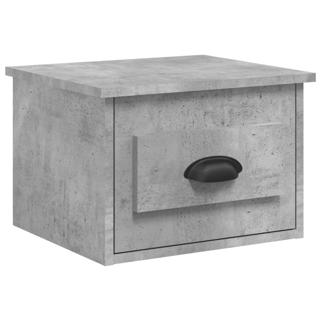 Wall-mounted Bedside Cabinets 2 pcs Concrete Grey 41.5x36x28cm - Newstart Furniture