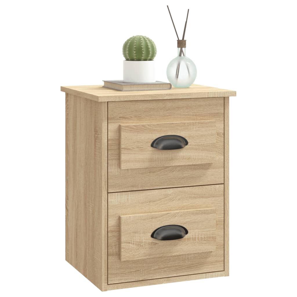 Wall-mounted Bedside Cabinets 2 pcs Sonoma Oak 41.5x36x53cm - Newstart Furniture