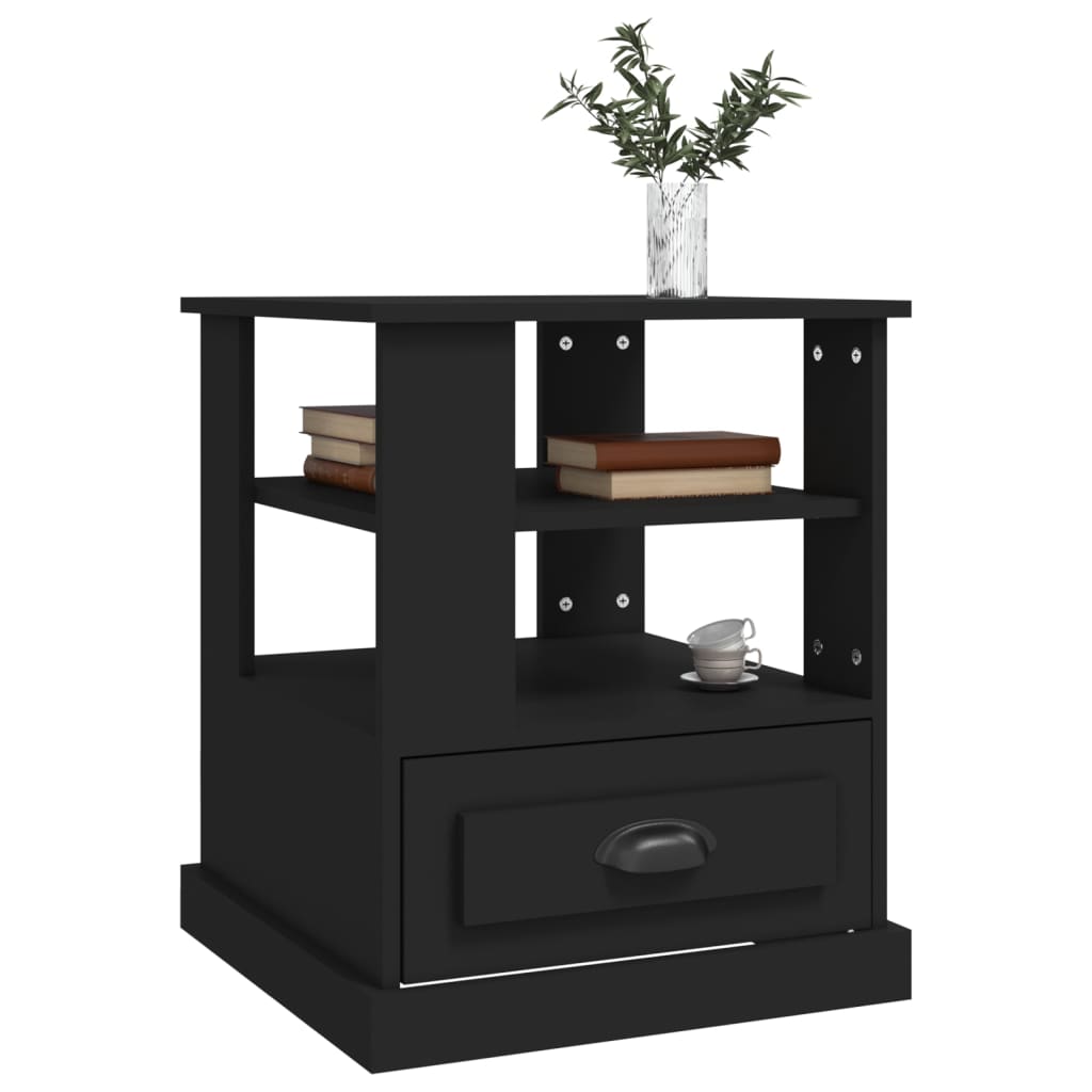 Side Table Black 50x50x60 cm Engineered Wood - Newstart Furniture
