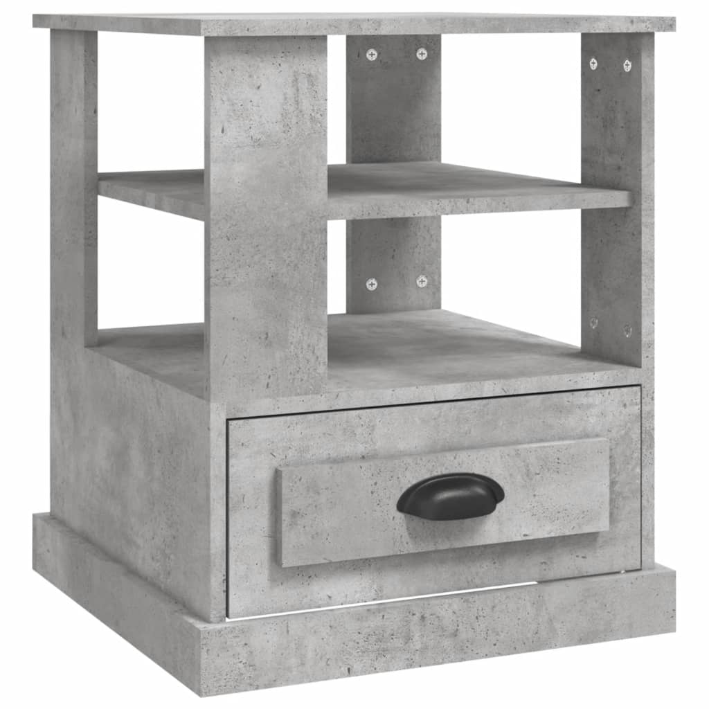 Side Table Concrete Grey 50x50x60 cm Engineered Wood - Newstart Furniture
