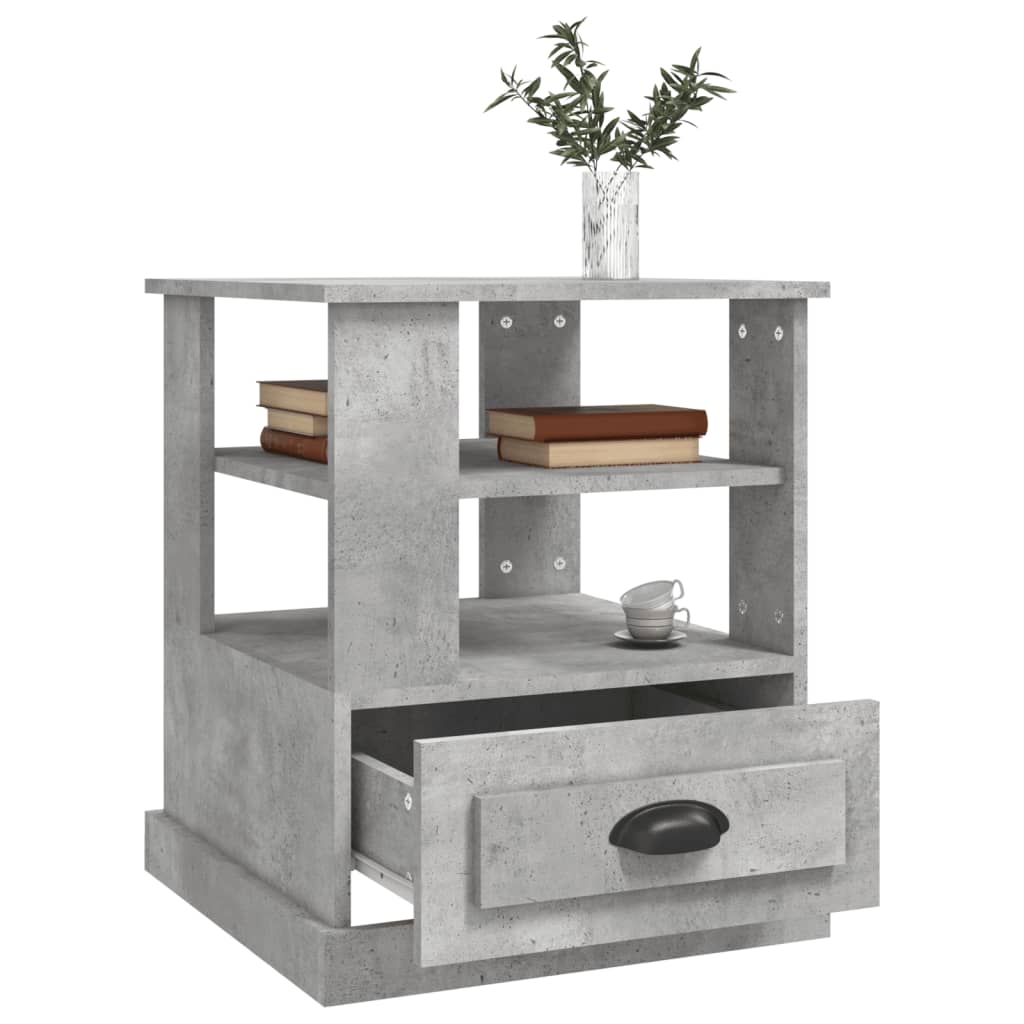 Side Table Concrete Grey 50x50x60 cm Engineered Wood - Newstart Furniture