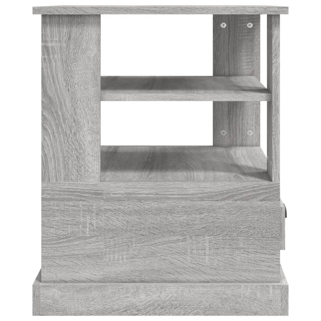 Side Table Grey Sonoma 50x50x60 cm Engineered Wood - Newstart Furniture