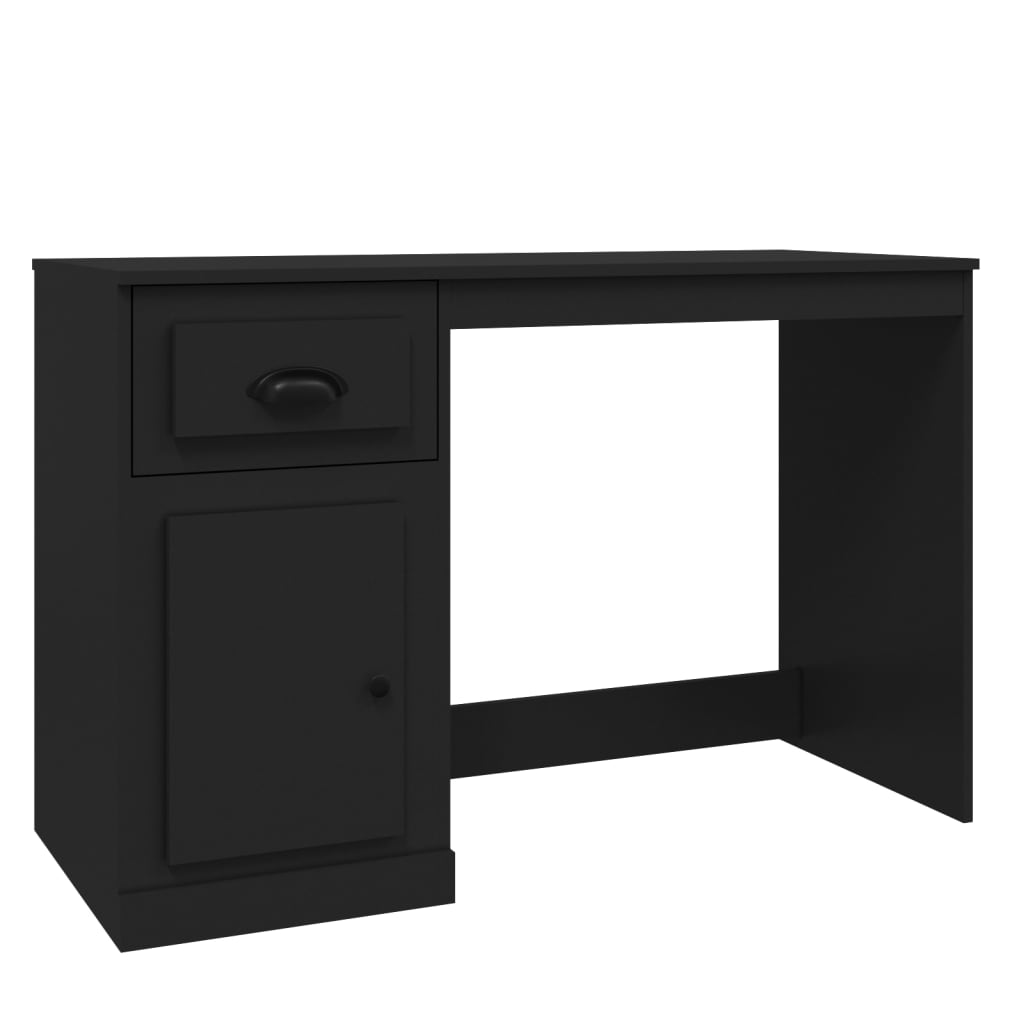 Desk with Drawer Black 115x50x75 cm Engineered Wood - Newstart Furniture