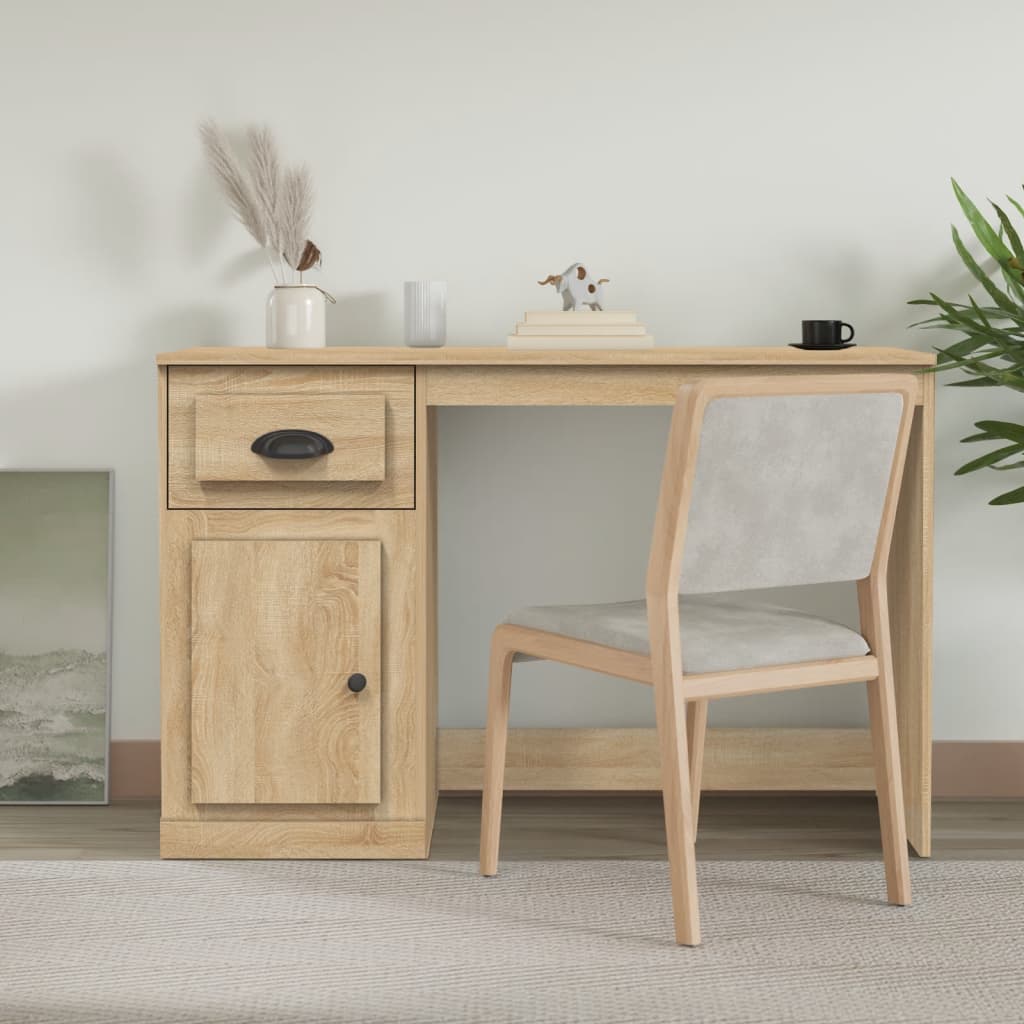 Desk with Drawer Sonoma Oak 115x50x75 cm Engineered Wood - Newstart Furniture