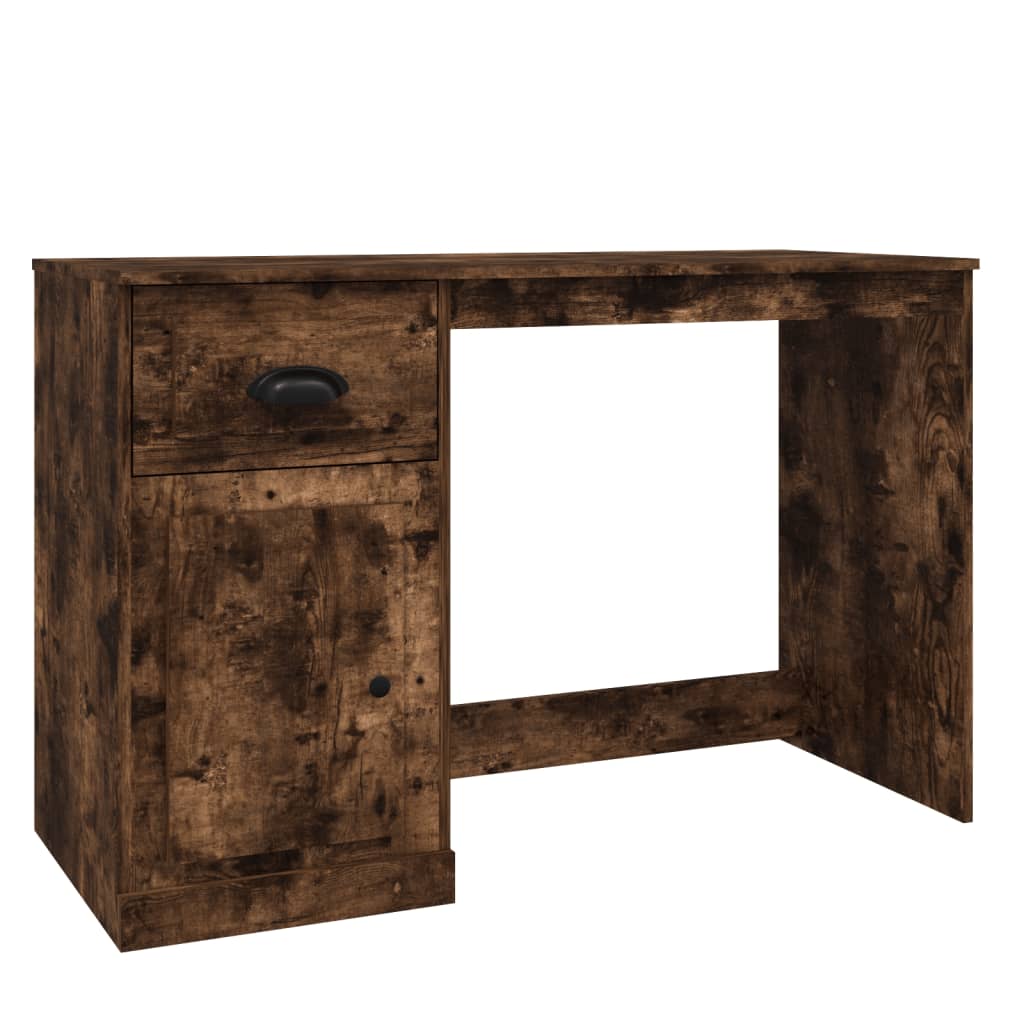 Desk with Drawer Smoked Oak 115x50x75 cm Engineered Wood - Newstart Furniture