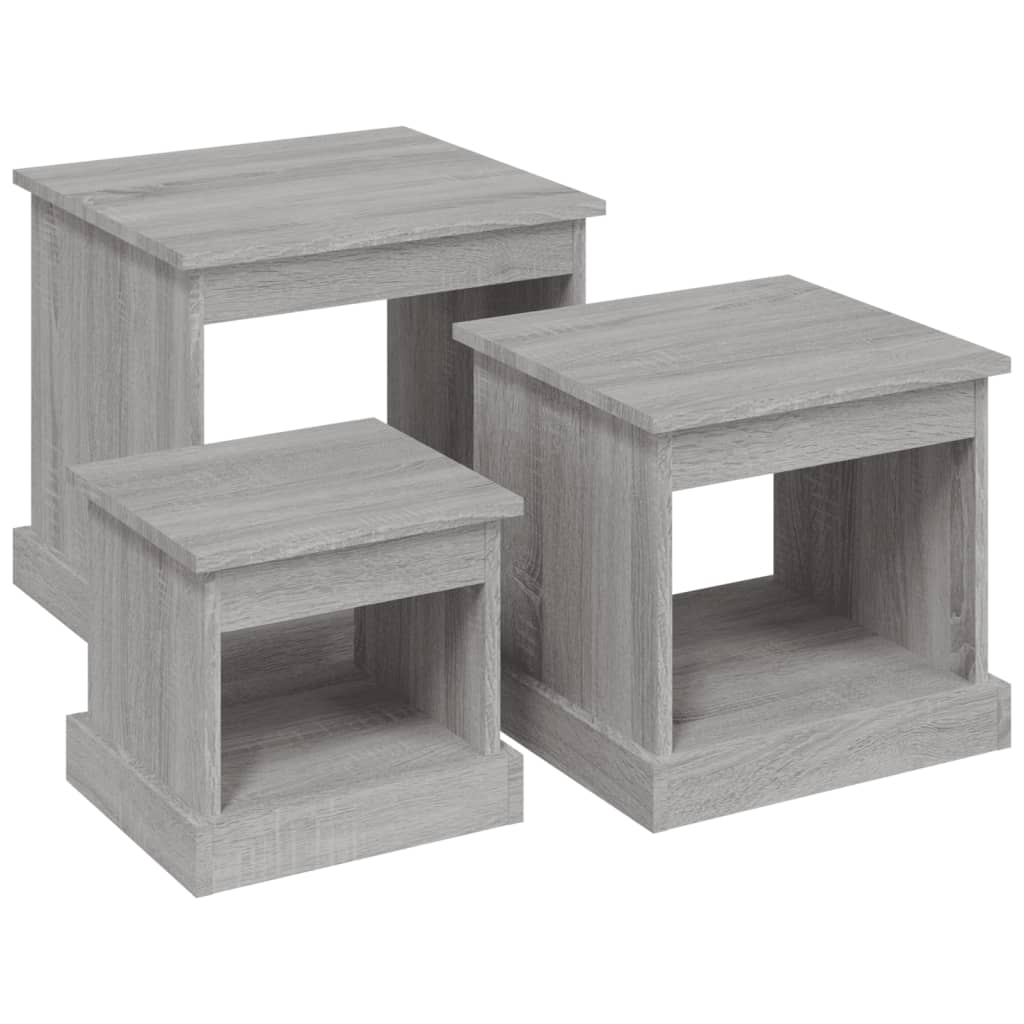 Nesting Tables 3 pcs Grey Sonoma Engineered Wood - Newstart Furniture