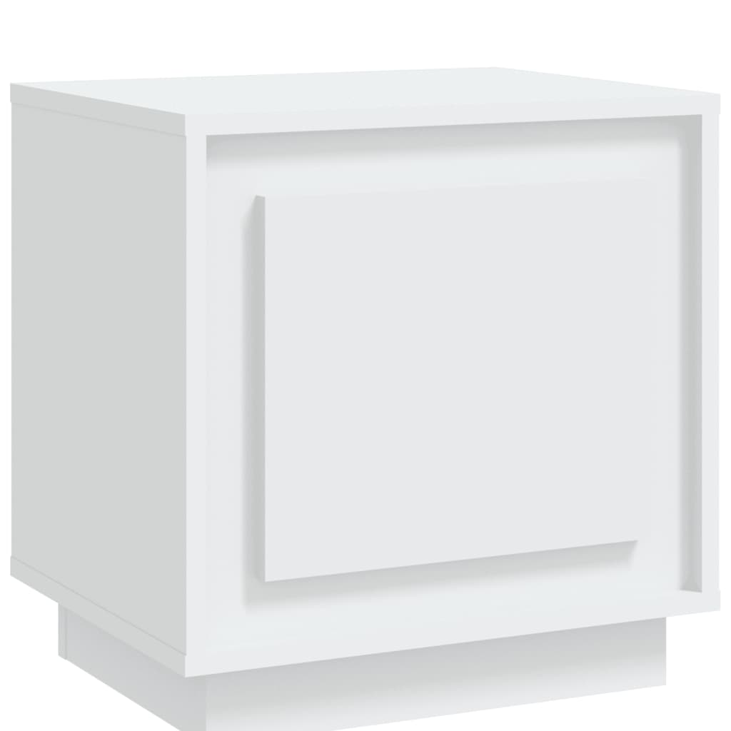 Bedside Cabinet White 44x35x45 cm Engineered Wood - Newstart Furniture
