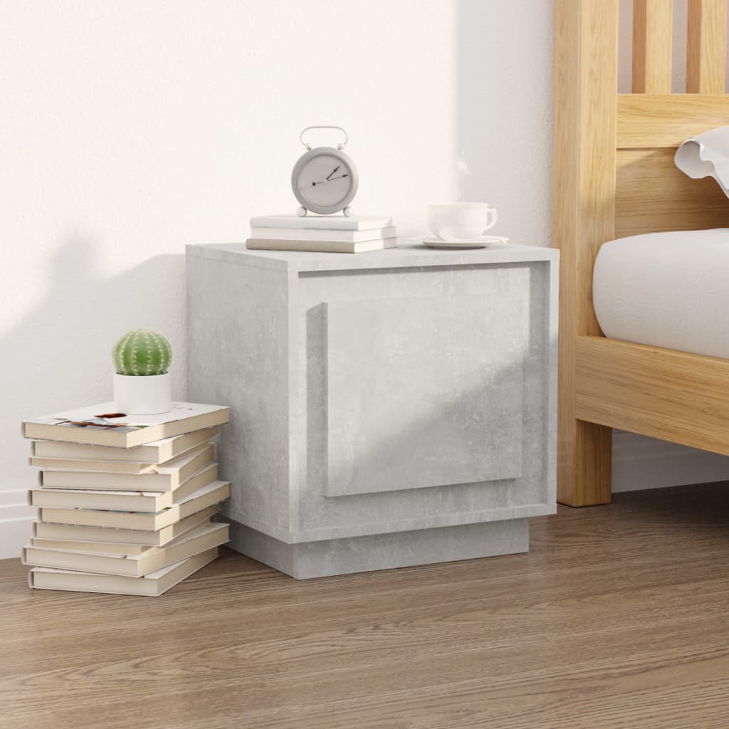 Bedside Cabinet Concrete Grey 44x35x45 cm Engineered Wood - Newstart Furniture