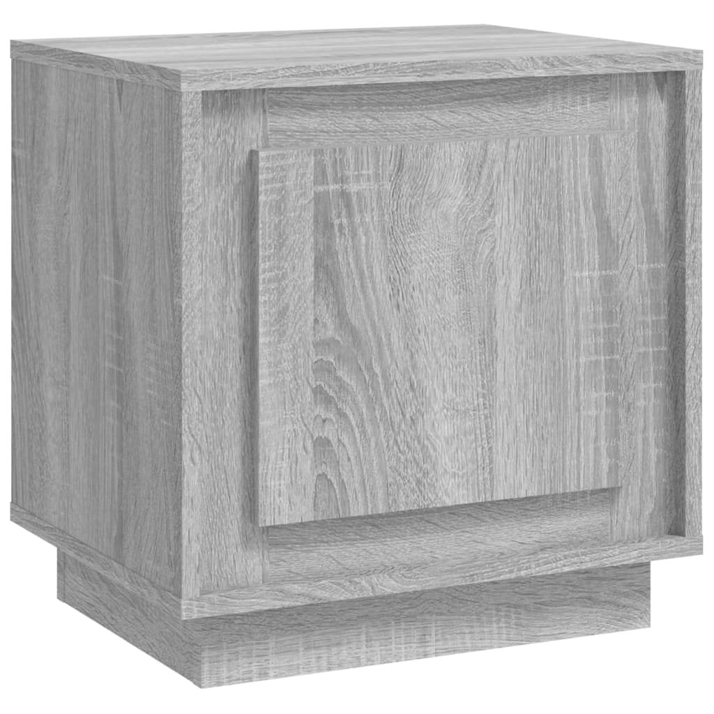 Bedside Cabinet Grey Sonoma 44x35x45 cm Engineered Wood - Newstart Furniture