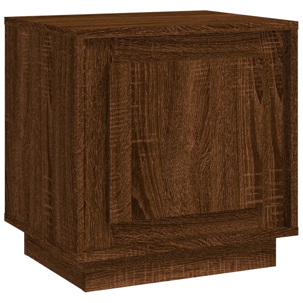 Bedside Cabinet Brown Oak 44x35x45 cm Engineered Wood - Newstart Furniture