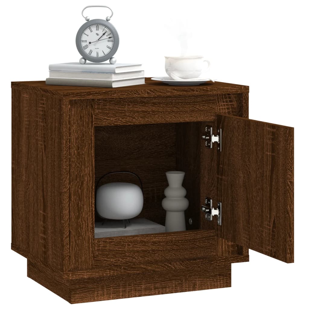 Bedside Cabinets 2 pcs Brown Oak 44x35x45 cm Engineered Wood - Newstart Furniture