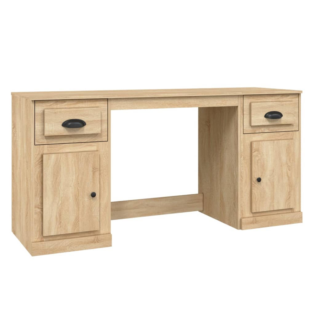 Desk with Cabinet Sonoma Oak Engineered Wood - Newstart Furniture