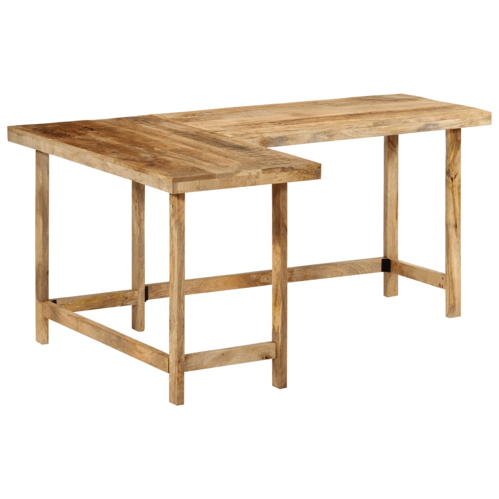 Desk 165x110x75 cm Solid Wood Mango - Newstart Furniture
