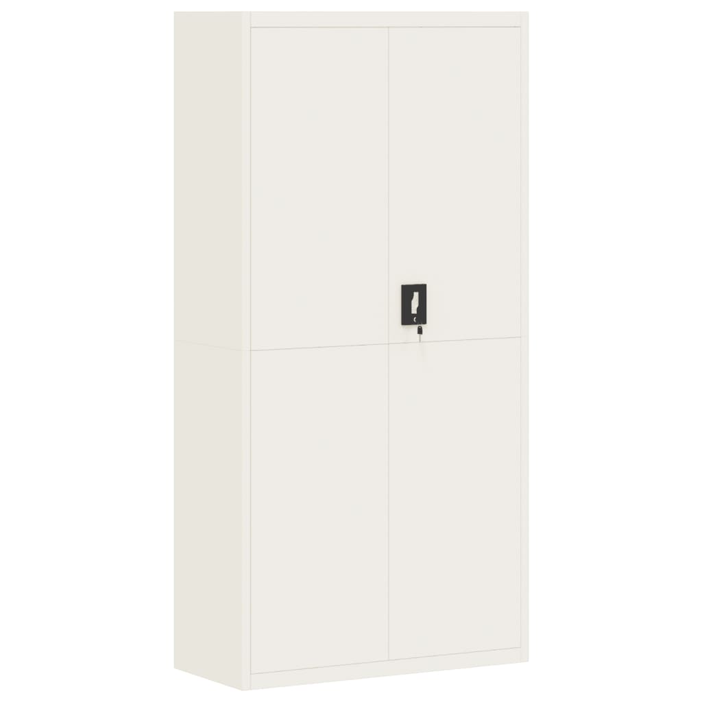 File Cabinet White 90x40x180 cm Steel - Newstart Furniture