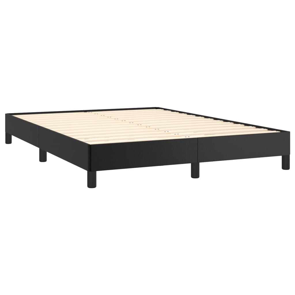 Bed Frame Black 107x203 cm King Single Size Faux Leather