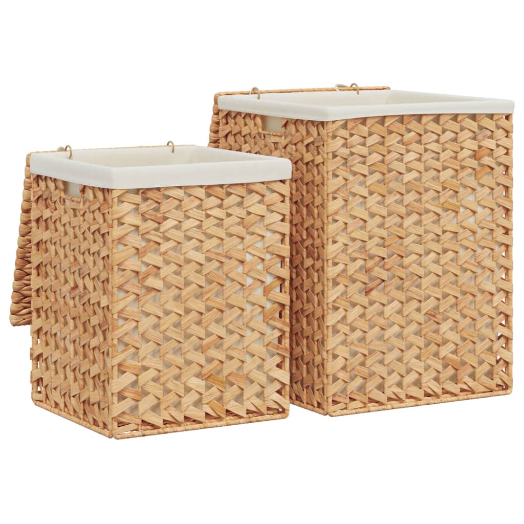 Laundry Baskets 2 pcs Water Hyacinth - Newstart Furniture