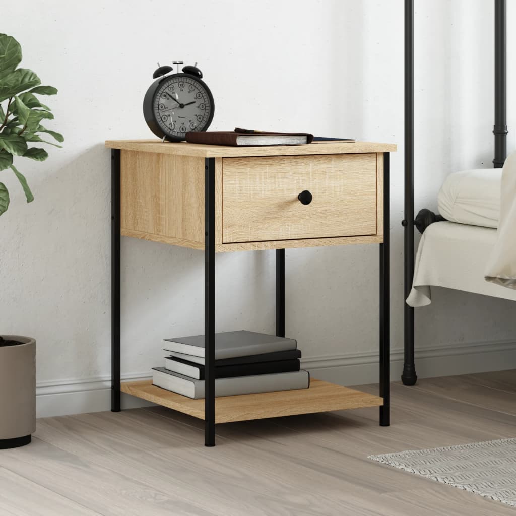 Bedside Table Sonoma Oak 44x45x58 cm Engineered Wood - Newstart Furniture