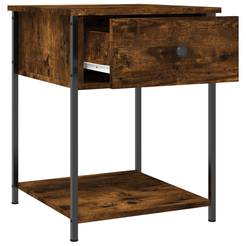 Bedside Table Smoked Oak 44x45x58 cm Engineered Wood - Newstart Furniture